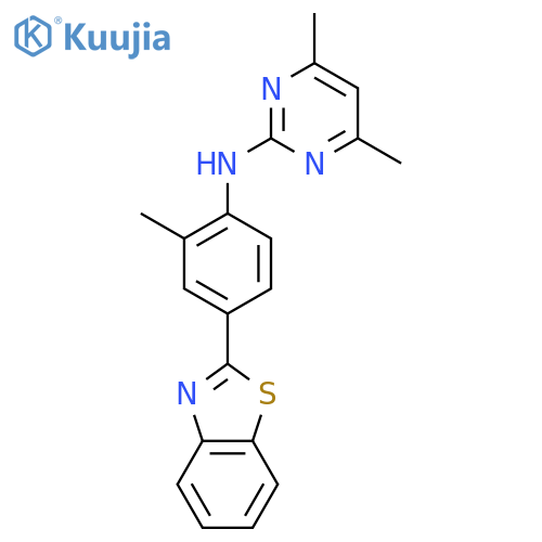 2-Pyrimidinamine, N-[4-(2-benzothiazolyl)-2-methylphenyl]-4,6-dimethyl- structure