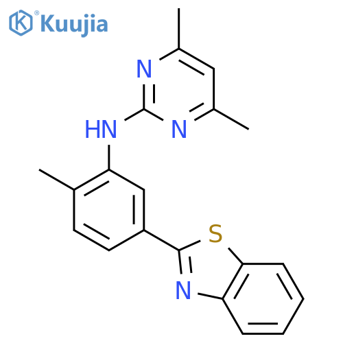 2-Pyrimidinamine, N-[5-(2-benzothiazolyl)-2-methylphenyl]-4,6-dimethyl- structure