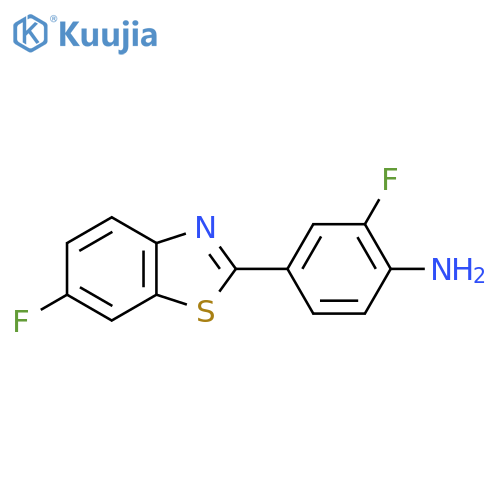 Benzenamine, 2-fluoro-4-(6-fluoro-2-benzothiazolyl)- structure