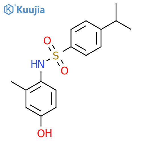 Benzenesulfonamide, N-(4-hydroxy-2-methylphenyl)-4-(1-methylethyl)- structure