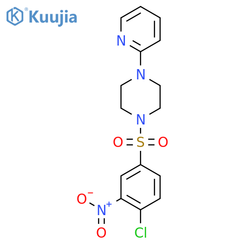Piperazine, 1-[(4-chloro-3-nitrophenyl)sulfonyl]-4-(2-pyridinyl)- structure