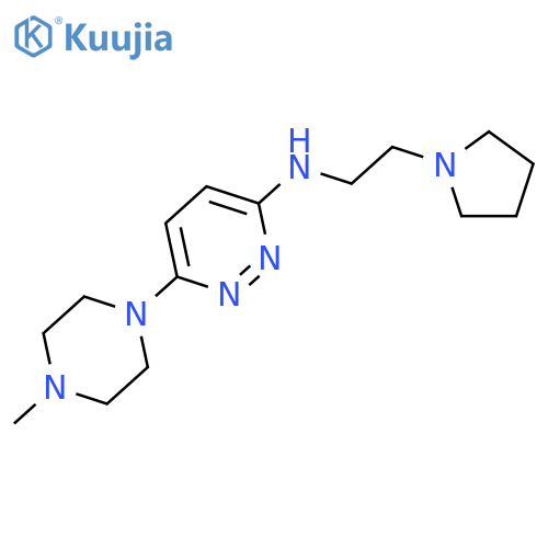 3-Pyridazinamine, 6-(4-methyl-1-piperazinyl)-N-[2-(1-pyrrolidinyl)ethyl]- structure