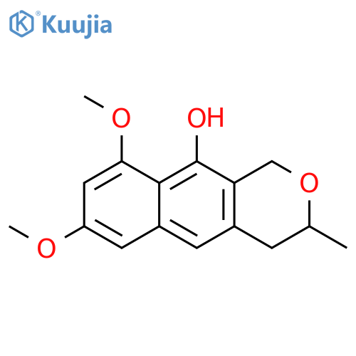 1H-Naphtho[2,3-c]pyran-10-ol, 3,4-dihydro-7,9-dimethoxy-3-methyl- structure