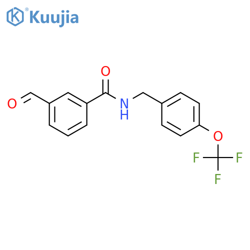 Benzamide, 3-formyl-N-[[4-(trifluoromethoxy)phenyl]methyl]- structure