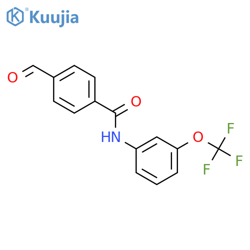 Benzamide, 4-formyl-N-[3-(trifluoromethoxy)phenyl]- structure