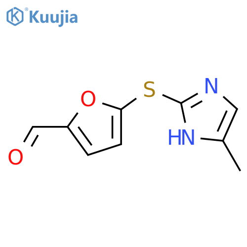 5-[(5-Methyl-1H-imidazol-2-yl)sulfanyl]furan-2-carbaldehyde structure