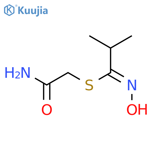 Propanimidothioic acid, N-hydroxy-2-methyl-, 2-amino-2-oxoethyl ester structure
