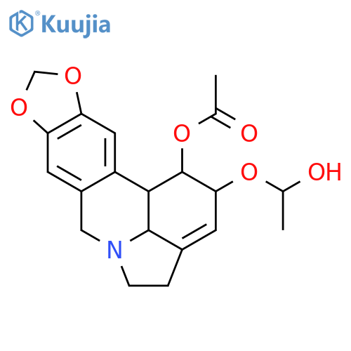 1H-[1,3]Dioxolo[4,5-j]pyrrolo[3,2,1-de]phenanthridin-1-ol, 2,4,5,7,12b,12c-hexahydro-2-(1-hydroxyethoxy)-, 1-acetate, (1S,2S,12bS,12cS)- (9CI) structure