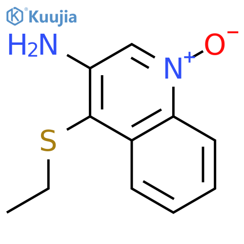 3-Quinolinamine, 4-(ethylthio)-, 1-oxide structure