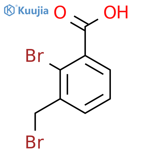 2-Bromo-3-(bromomethyl)benzoic acid structure