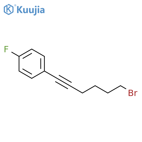 Benzene, 1-(6-bromo-1-hexynyl)-4-fluoro- structure