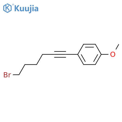 Benzene, 1-(6-bromo-1-hexynyl)-4-methoxy- structure