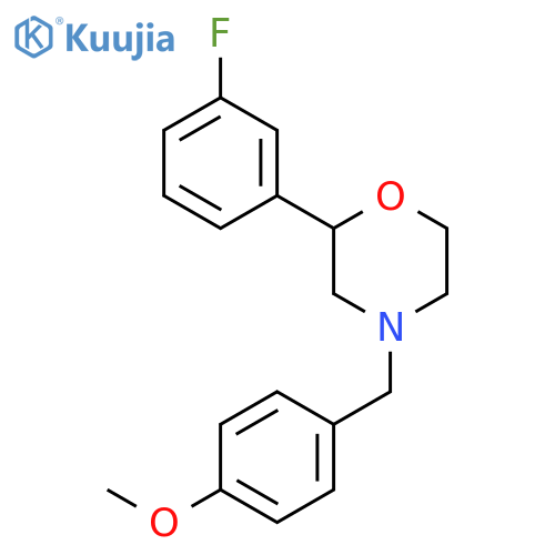 Morpholine, 2-(3-fluorophenyl)-4-[(4-methoxyphenyl)methyl]-, (2S)- structure