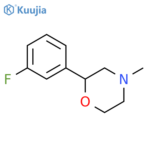 Morpholine, 2-(3-fluorophenyl)-4-methyl-, (2S)- structure
