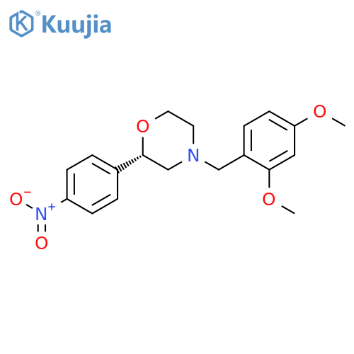Morpholine, 4-[(2,4-dimethoxyphenyl)methyl]-2-(4-nitrophenyl)-, (2S)- structure