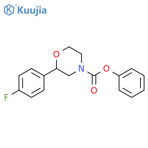 4-Morpholinecarboxylic acid, 2-(4-fluorophenyl)-, phenyl ester, (2S)- structure