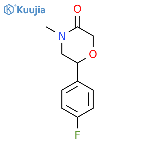 3-Morpholinone, 6-(4-fluorophenyl)-4-methyl-, (6R)- structure