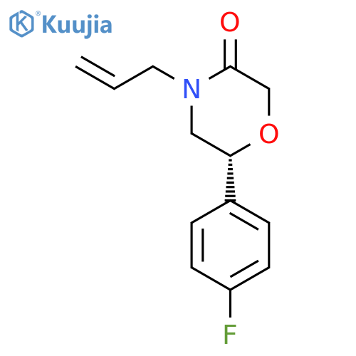 3-Morpholinone, 6-(4-fluorophenyl)-4-(2-propen-1-yl)-, (6R)- structure