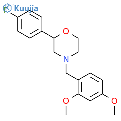 Morpholine, 4-[(2,4-dimethoxyphenyl)methyl]-2-(4-fluorophenyl)-, (2R)- structure