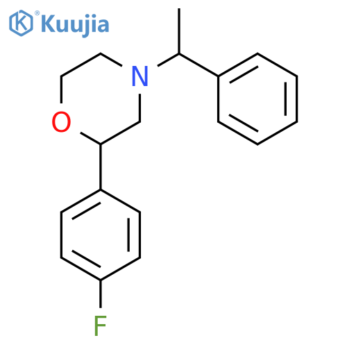 Morpholine, 2-(4-fluorophenyl)-4-[(1S)-1-phenylethyl]-, (2R)- structure