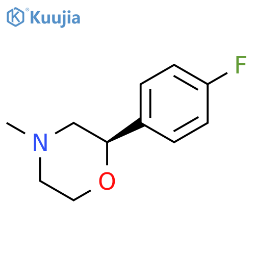 Morpholine, 2-(4-fluorophenyl)-4-methyl-, (2R)- structure