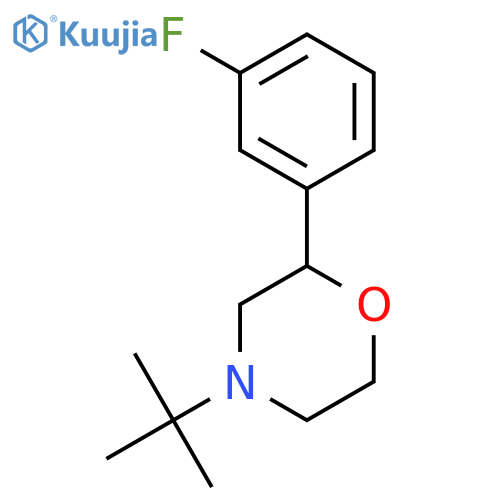 Morpholine, 4-(1,1-dimethylethyl)-2-(3-fluorophenyl)-, (2R)- structure