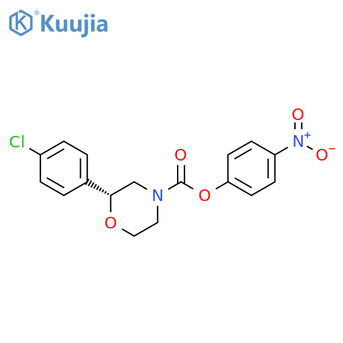 4-Morpholinecarboxylic acid, 2-(4-chlorophenyl)-, 4-nitrophenyl ester, (2R)- structure