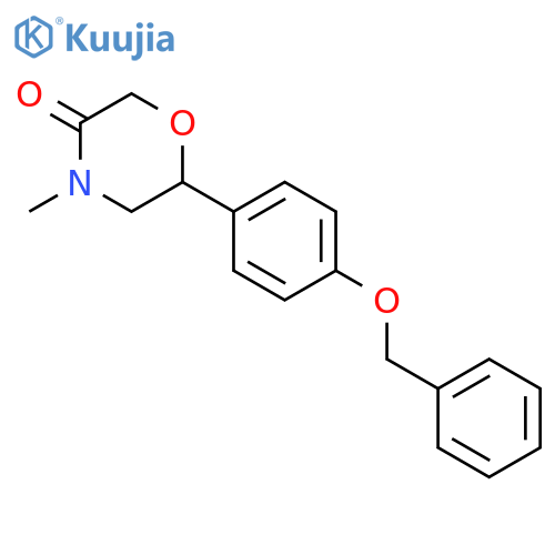 3-Morpholinone, 4-methyl-6-[4-(phenylmethoxy)phenyl]-, (6R)- structure
