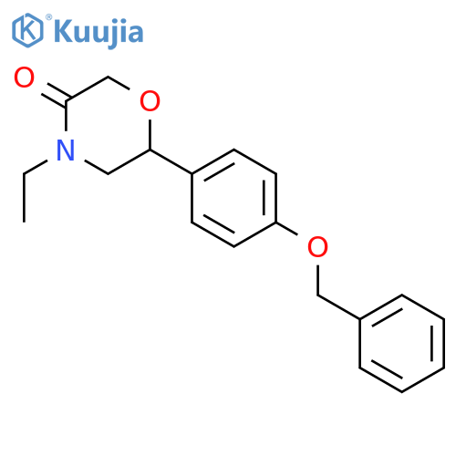 3-Morpholinone, 4-ethyl-6-[4-(phenylmethoxy)phenyl]-, (6R)- structure