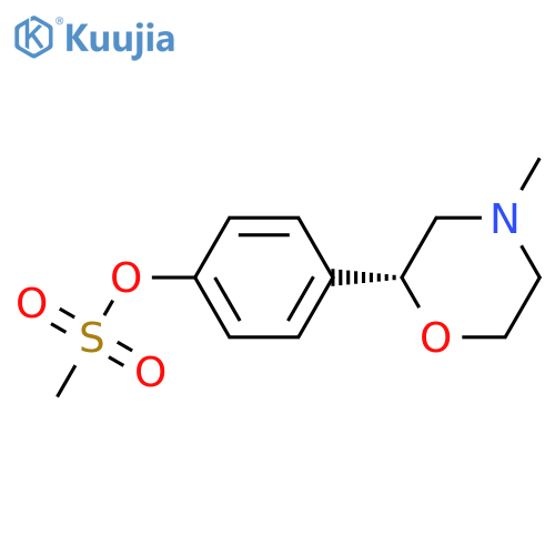 Phenol, 4-[(2R)-4-methyl-2-morpholinyl]-, 1-methanesulfonate structure