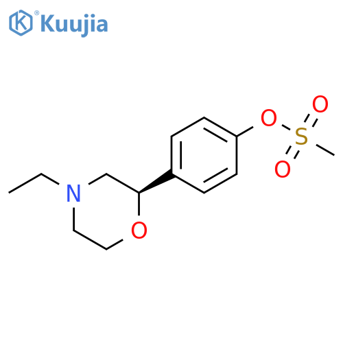 Phenol, 4-[(2R)-4-ethyl-2-morpholinyl]-, 1-methanesulfonate structure