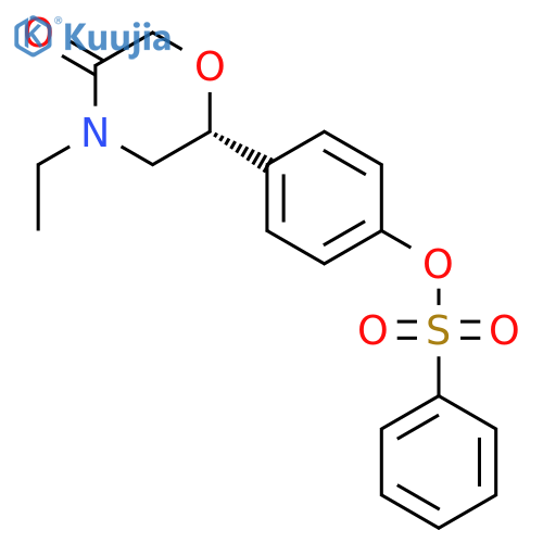 3-Morpholinone, 4-ethyl-6-[4-[(phenylsulfonyl)oxy]phenyl]-, (6R)- structure