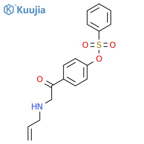 Ethanone, 1-[4-[(phenylsulfonyl)oxy]phenyl]-2-(2-propen-1-ylamino)- structure