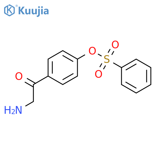 Ethanone, 2-amino-1-[4-[(phenylsulfonyl)oxy]phenyl]- structure