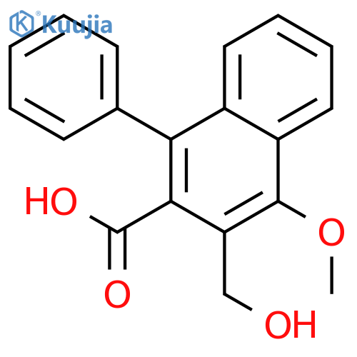 2-Naphthalenecarboxylic acid, 3-(hydroxymethyl)-4-methoxy-1-phenyl- structure