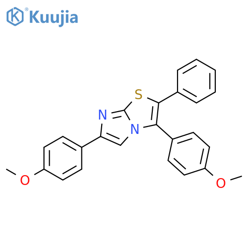 Imidazo[2,1-b]thiazole, 3,6-bis(4-methoxyphenyl)-2-phenyl- structure