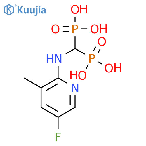 Phosphonic acid, [[(5-fluoro-3-methyl-2-pyridinyl)amino]methylene]bis- structure