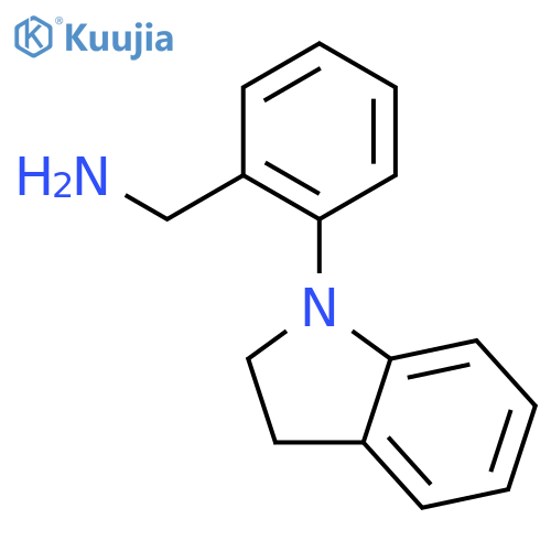 2-(2,3-Dihydro-1H-indol-1-yl)phenylmethanamine structure