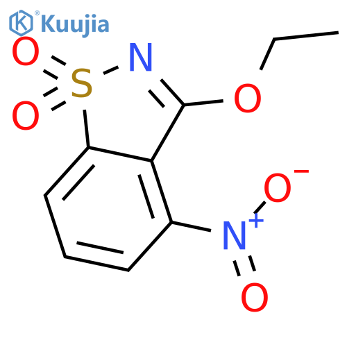 1,2-Benzisothiazole, 3-ethoxy-4-nitro-, 1,1-dioxide structure