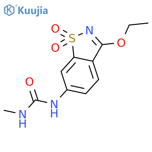 Urea, N-(3-ethoxy-1,1-dioxido-1,2-benzisothiazol-6-yl)-N'-methyl- structure