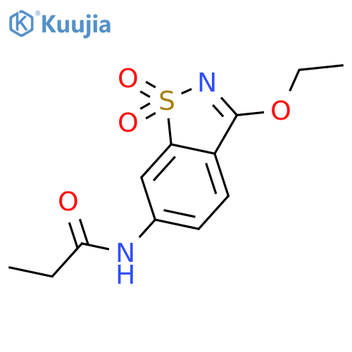 Propanamide, N-(3-ethoxy-1,1-dioxido-1,2-benzisothiazol-6-yl)- structure