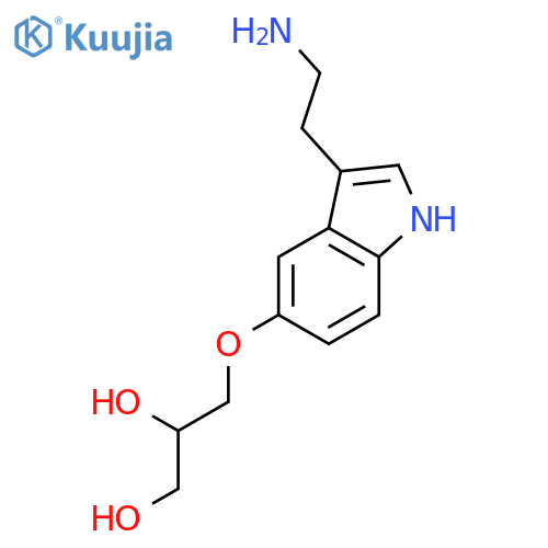 1,2-Propanediol, 3-[[3-(2-aminoethyl)-1H-indol-5-yl]oxy]- structure
