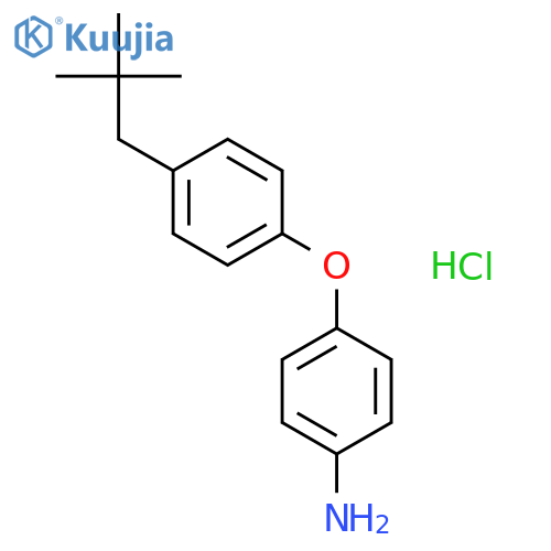 Benzenamine, 4-[4-(2,2-dimethylpropyl)phenoxy]-, hydrochloride structure