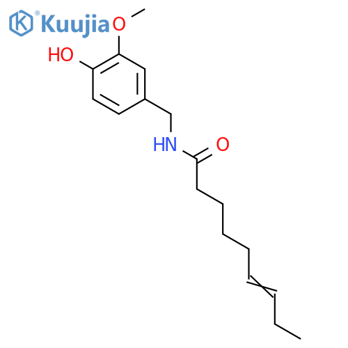 N-[(4-Hydroxy-3-methoxyphenyl)methyl]non-6-enamide structure