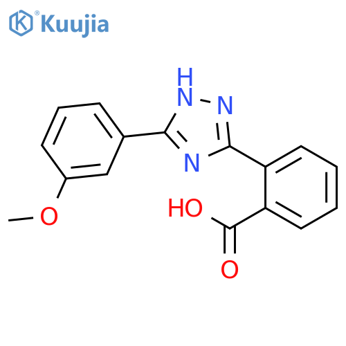 Benzoic acid, 2-[5-(3-methoxyphenyl)-1H-1,2,4-triazol-3-yl]- structure