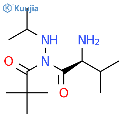 L-Valine, N-(2,2-dimethyl-1-oxopropyl)-, 2-(1-methylethyl)hydrazide structure