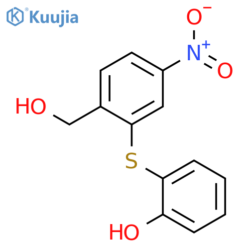 Benzenemethanol, 2-[(2-hydroxyphenyl)thio]-4-nitro- structure
