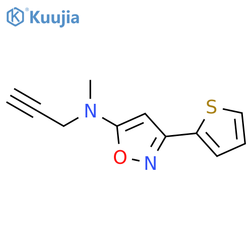 5-Isoxazolamine, N-methyl-N-2-propynyl-3-(2-thienyl)- structure