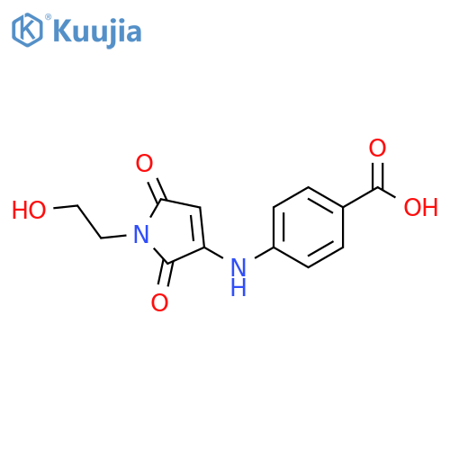 4-{1-(2-hydroxyethyl)-2,5-dioxo-2,5-dihydro-1H-pyrrol-3-ylamino}benzoic acid structure