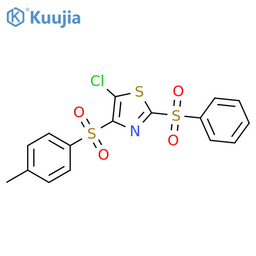 2-(benzenesulfonyl)-5-chloro-4-(4-methylbenzenesulfonyl)-1,3-thiazole structure